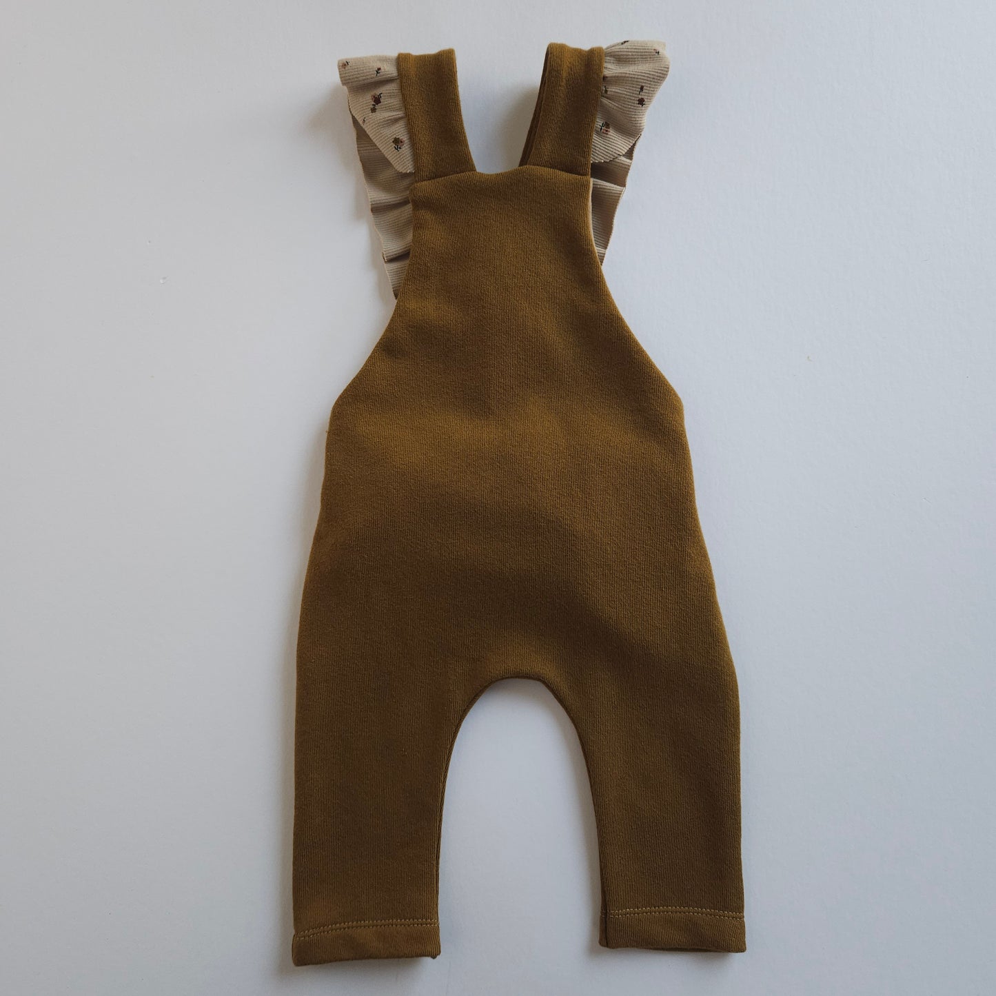 Ruffle Overalls in Sequoia- Multiple Sizes