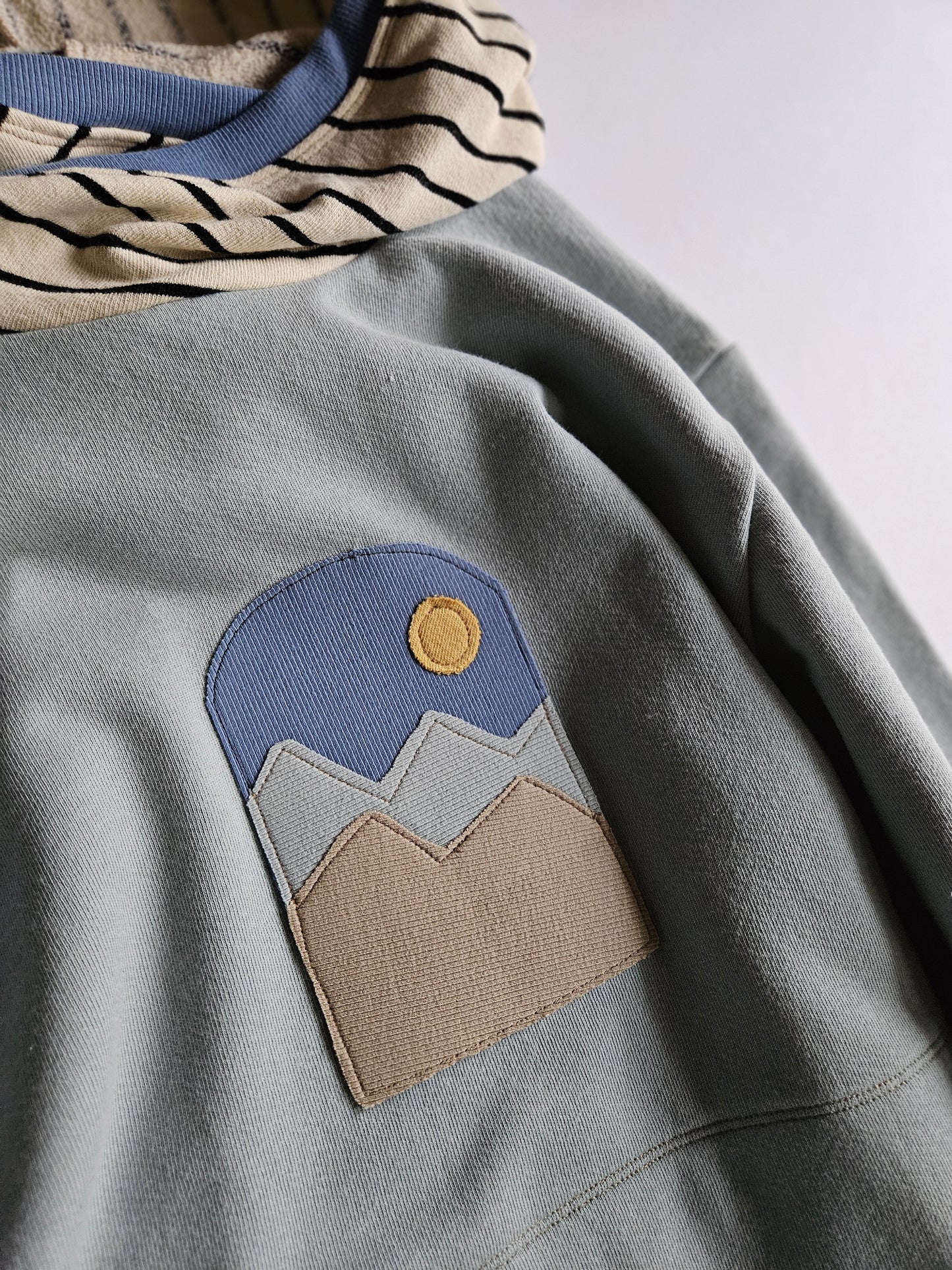 Medium Women's Hoodie- Mountains Blue