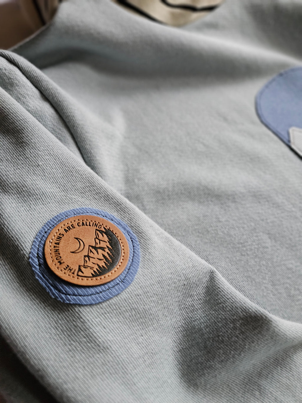 Medium Women's Hoodie- Mountains Blue