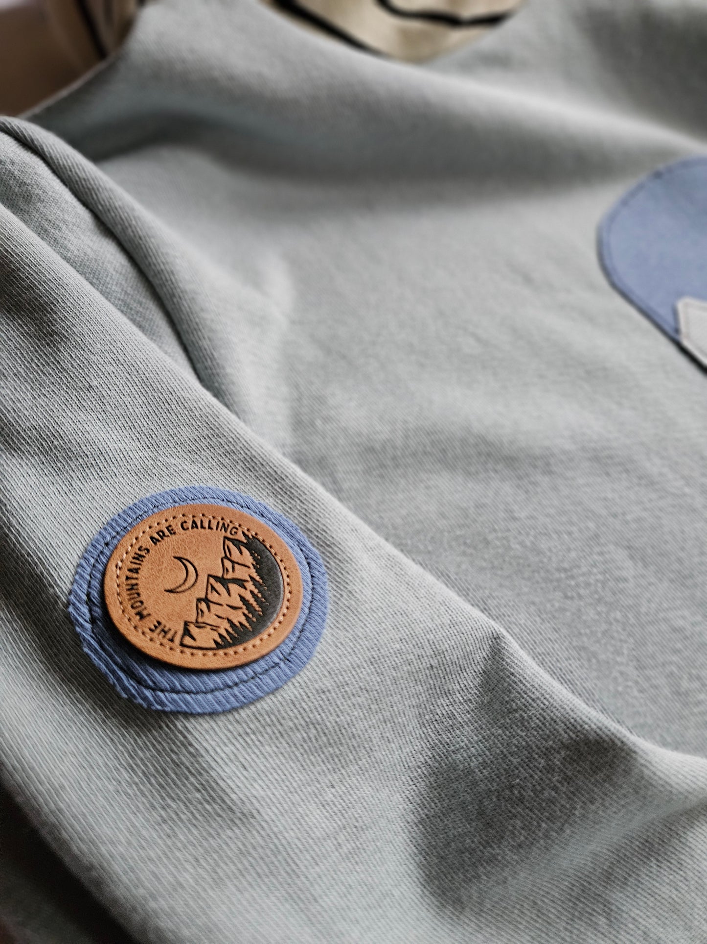 Medium Women's Hoodie- Mountains Blue