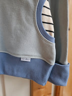 Medium Women's Hoodie- Mountains Blue