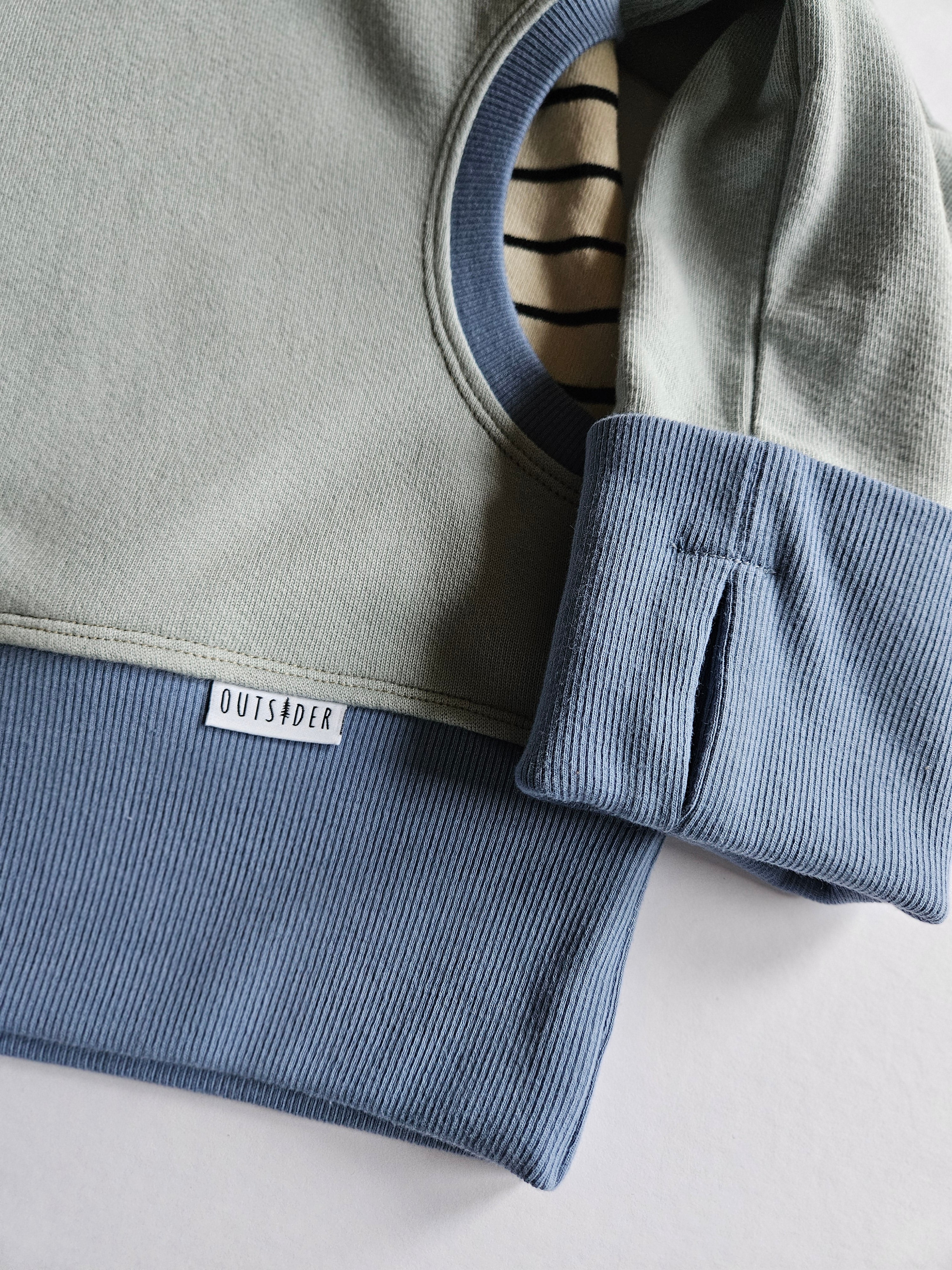 Medium Women's Hoodie- Mountains Blue