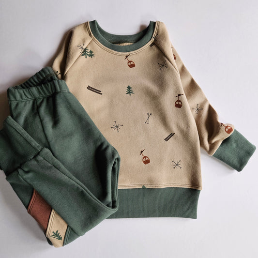 4T Sweater and Jogger Set- Retro Ski