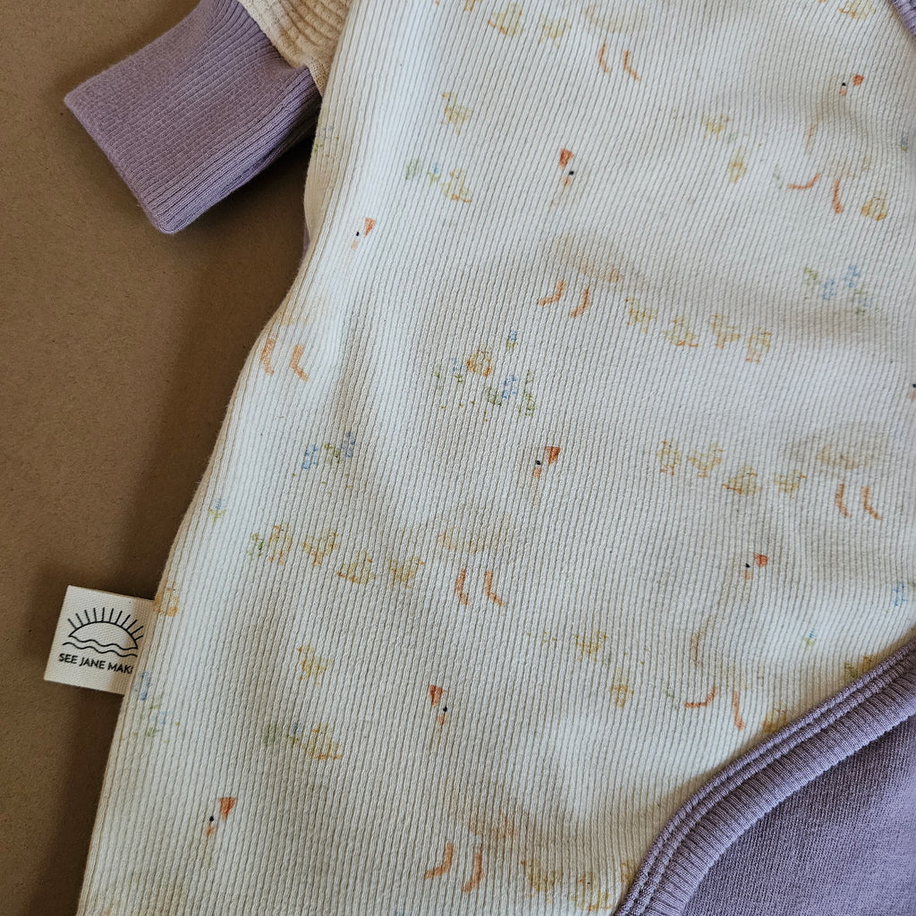 Newborn Baby Essentials Set- in Ducklings with Lilac
