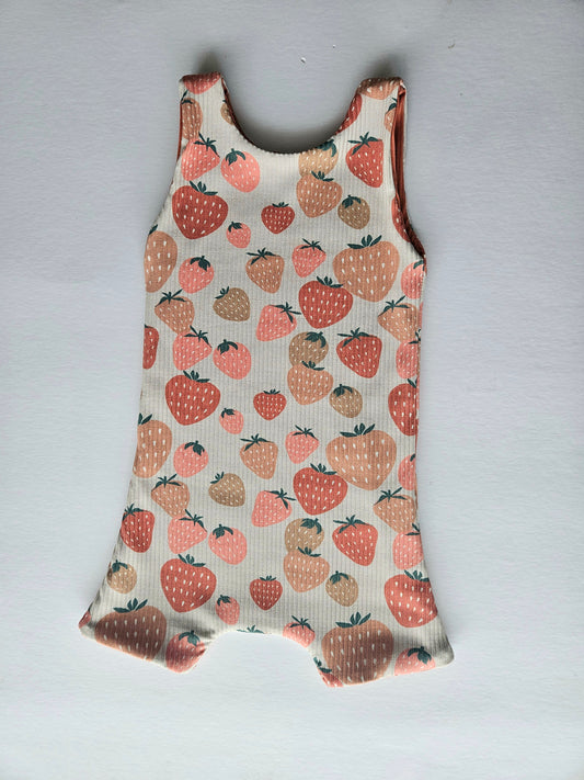 PREORDER Reversible Swim Bodysuit-Strawberry