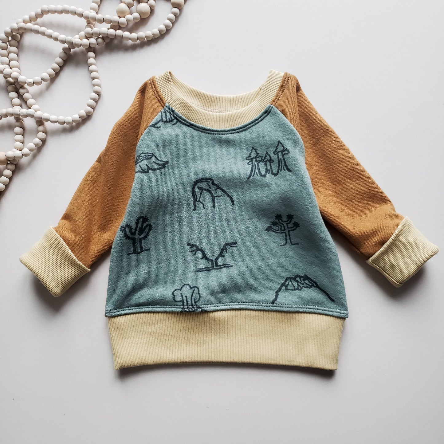 03-12M Grow With Me Pullover- Cactus Print